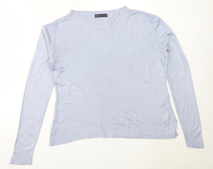 Womens UK Size 14 Marks and Spencer Blue Pullover Jumper
