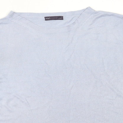 Womens UK Size 14 Marks and Spencer Blue Pullover Jumper