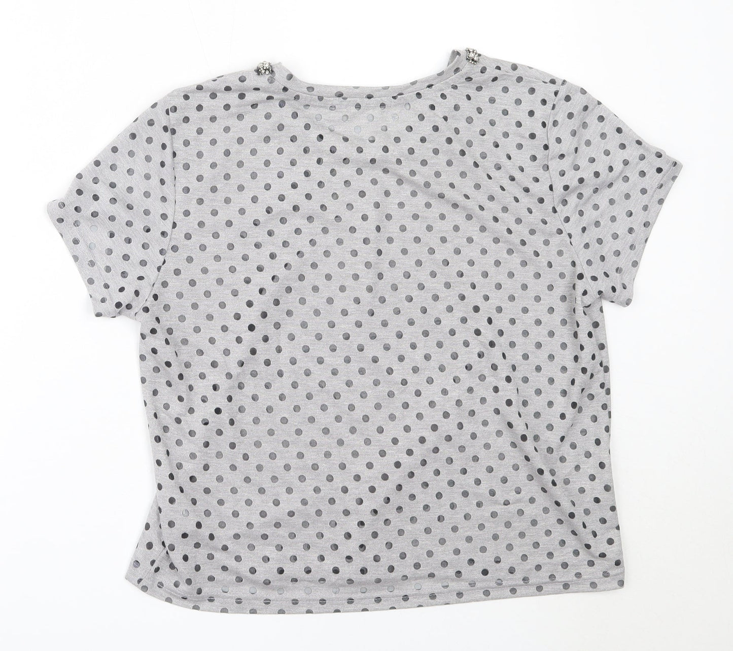 Womens UK Size 12 Threadbare Grey Basic Blouse