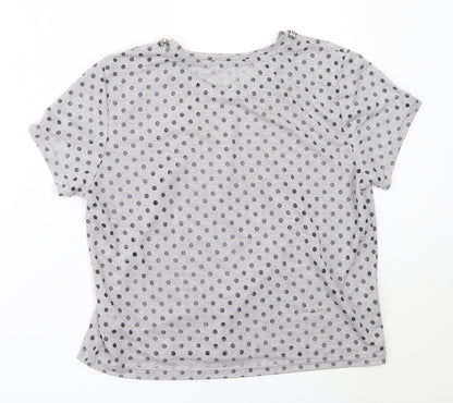 Womens UK Size 12 Threadbare Grey Basic Blouse