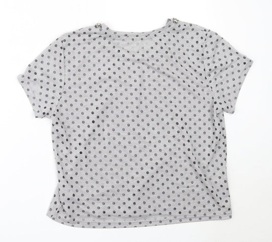 Womens UK Size 12 Threadbare Grey Basic Blouse