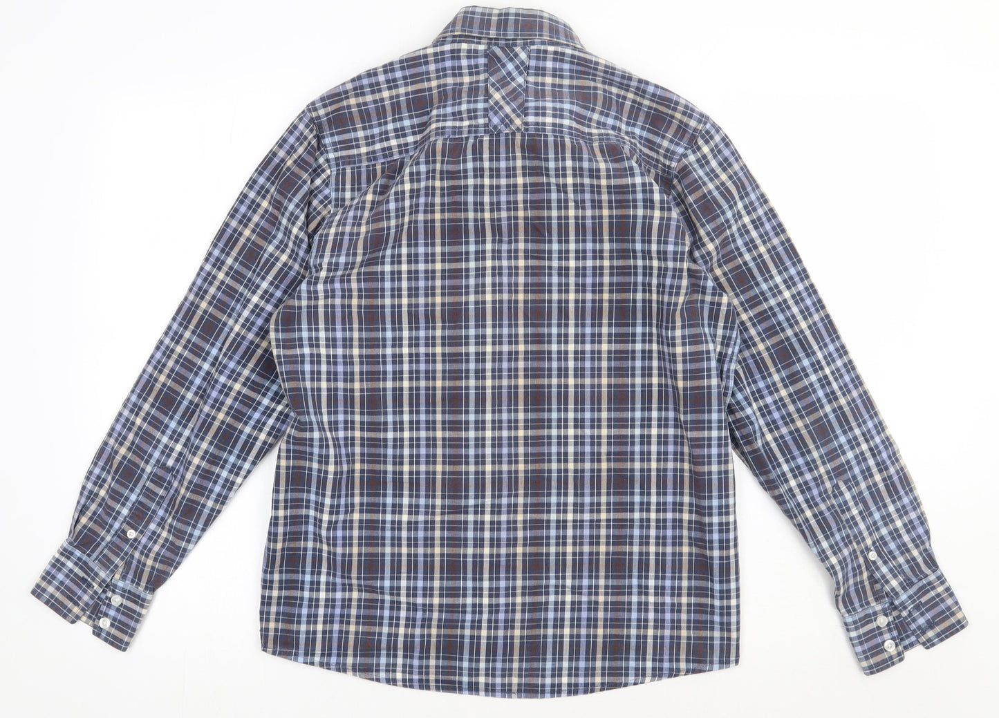 Mens UK Size S Oak valley Blue  Button-Up Long Sleeve Casual Shirt
