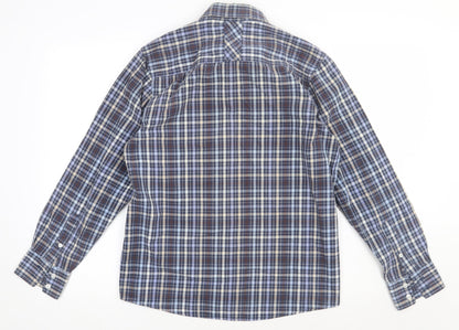 Mens UK Size S Oak valley Blue  Button-Up Long Sleeve Casual Shirt