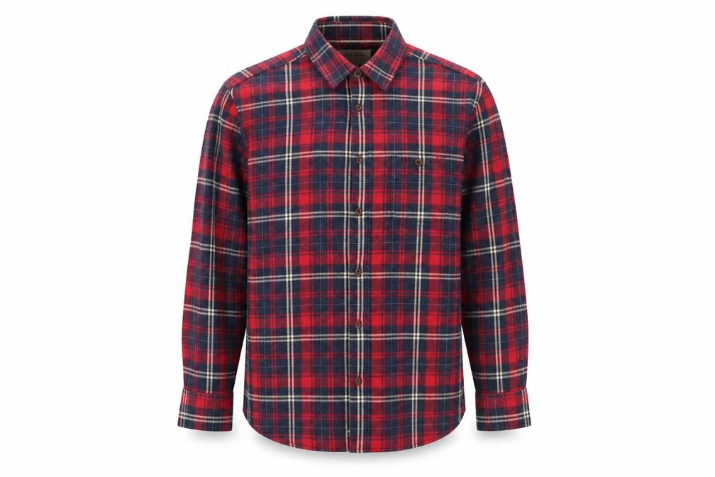 Mens UK Size S Burton Red  Button-Up Long Sleeve Casual Shirt