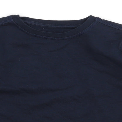 Marks and Spencer Boys Blue  Cotton Pullover Sweatshirt Size 7-8 Years  Pullover - school Wear