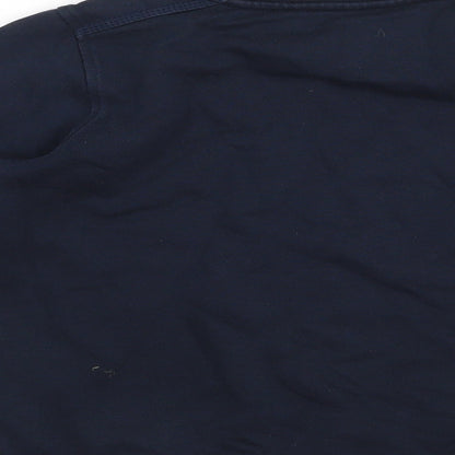 Marks and Spencer Boys Blue  Cotton Pullover Sweatshirt Size 7-8 Years  Pullover - school Wear