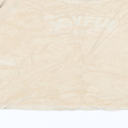 George Girls Beige  Cotton Pullover Sweatshirt Size 12-13 Years  Pullover - joyful