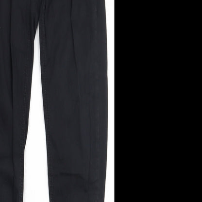 bliss Womens Black  Cotton Straight Jeans Size 8 L32 in Regular Button