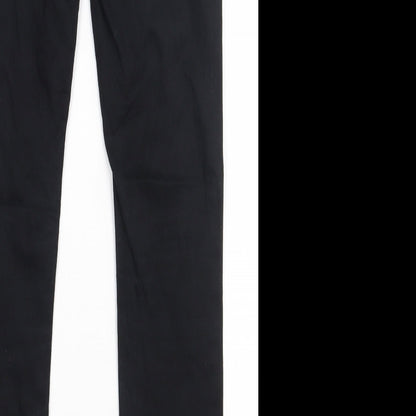 bliss Womens Black  Cotton Straight Jeans Size 8 L32 in Regular Button