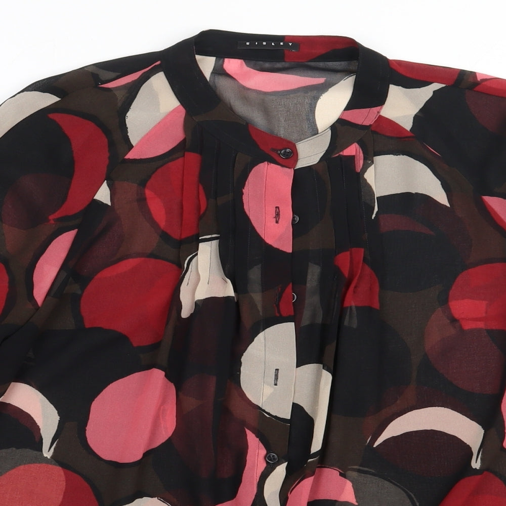 Womens UK Size S Sisley Pink Basic Button-Up
