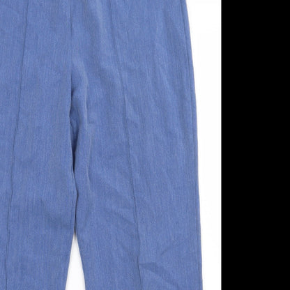 emma Womens Blue  Polyester Trousers  Size 12 L28 in Regular