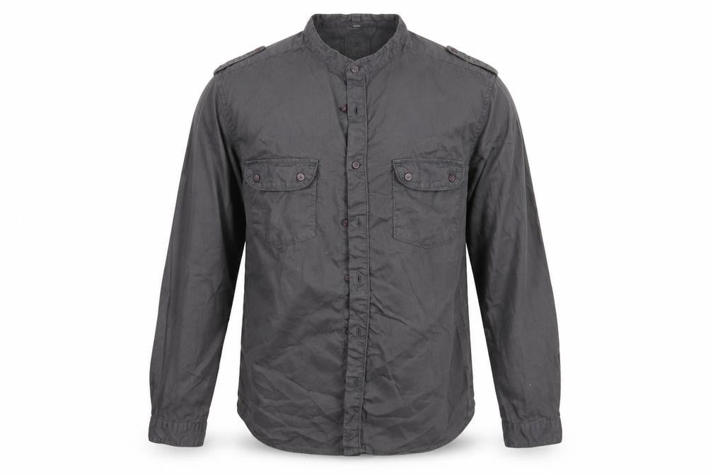 Mens UK Size S Burton Grey  Button-Up Long Sleeve Casual Shirt