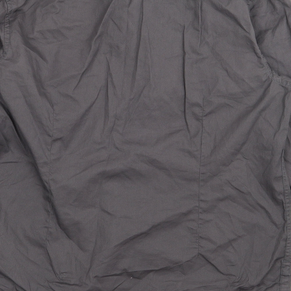 Mens UK Size S Burton Grey  Button-Up Long Sleeve Casual Shirt