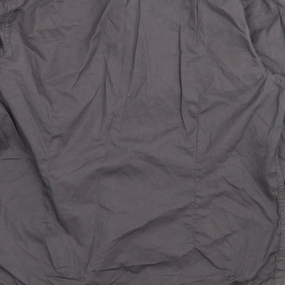 Mens UK Size S Burton Grey  Button-Up Long Sleeve Casual Shirt