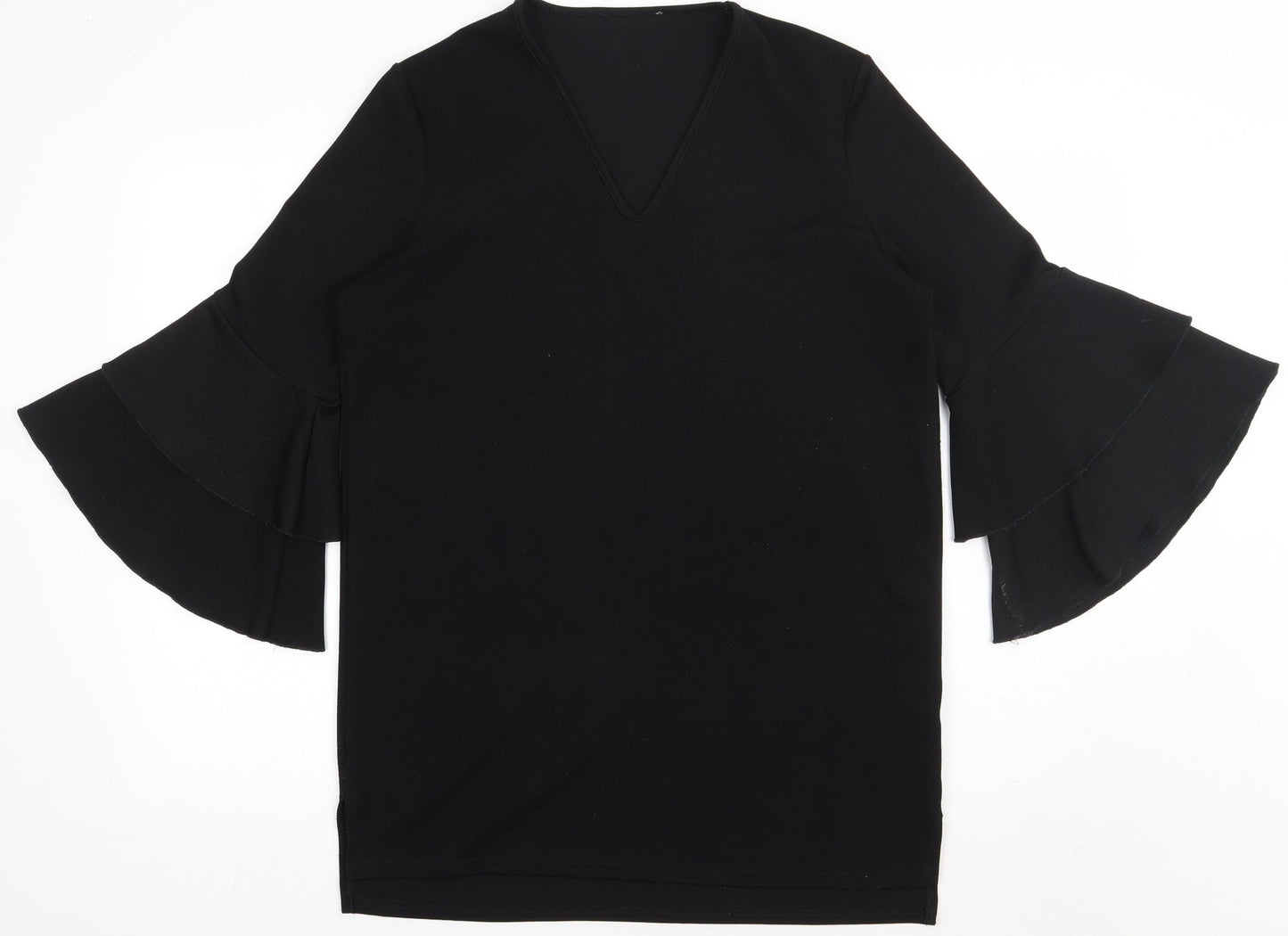 Womens UK Size 12 Preworn Black Basic Blouse