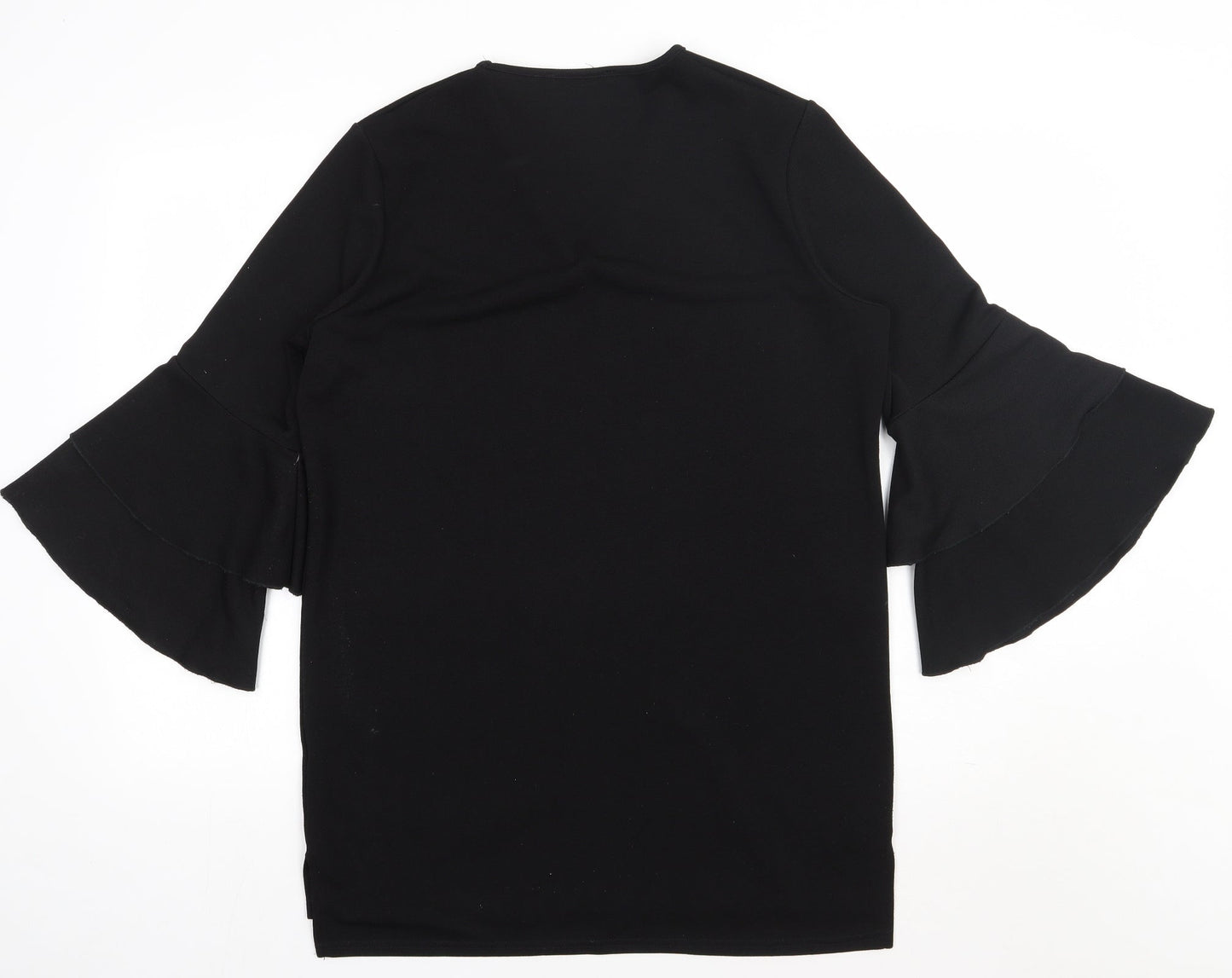 Womens UK Size 12 Preworn Black Basic Blouse