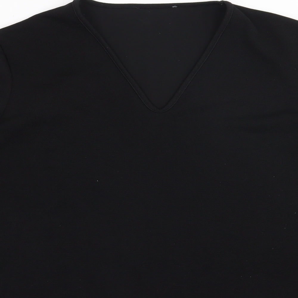 Womens UK Size 12 Preworn Black Basic Blouse