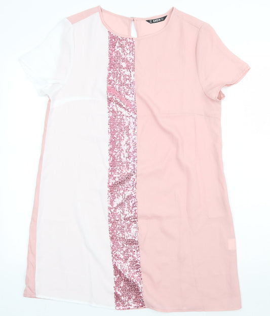 SheIn Womens   Polyester T-Shirt Dress  Size S  Crew Neck Pullover