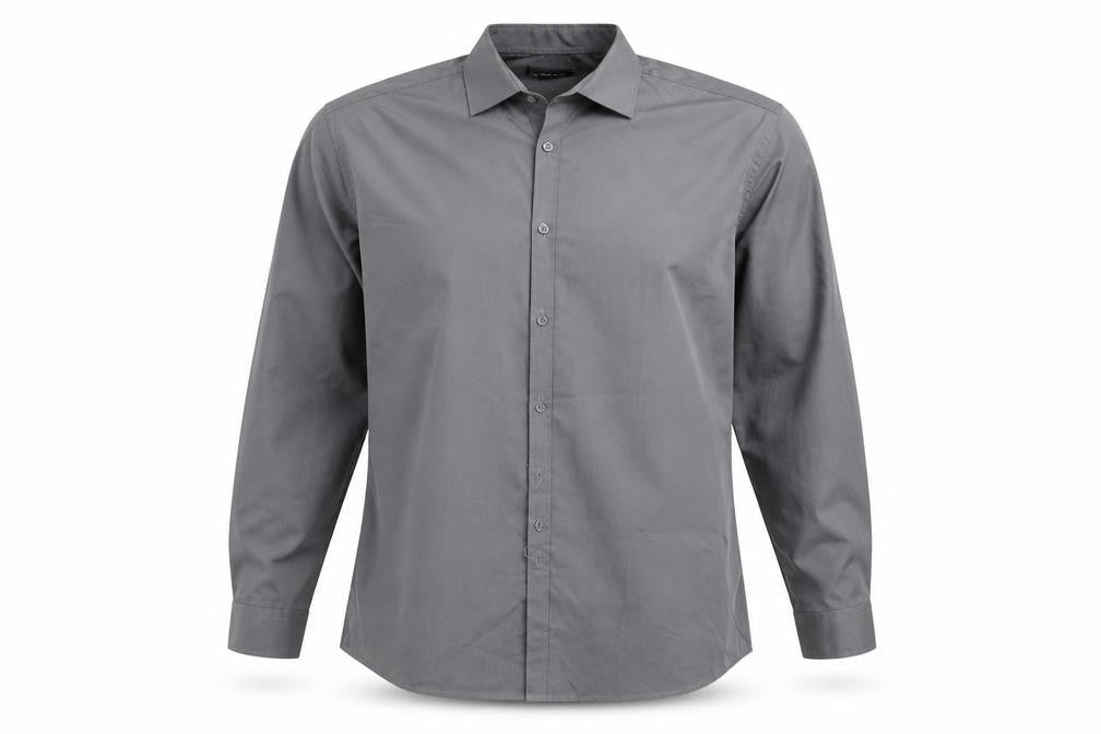 Mens UK Size 16.5 Primark Grey  Button-Up Long Sleeve Casual Shirt