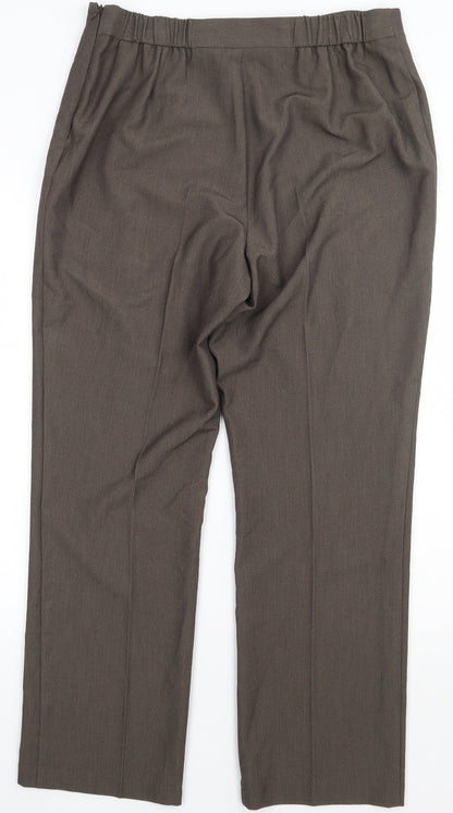 Womens UK Size 14 Marks and Spencer Regular Fit  Green Trousers