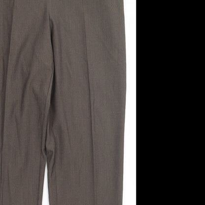 Womens UK Size 14 Marks and Spencer Regular Fit  Green Trousers