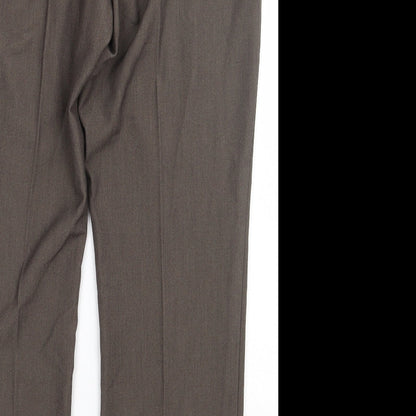 Womens UK Size 14 Marks and Spencer Regular Fit  Green Trousers