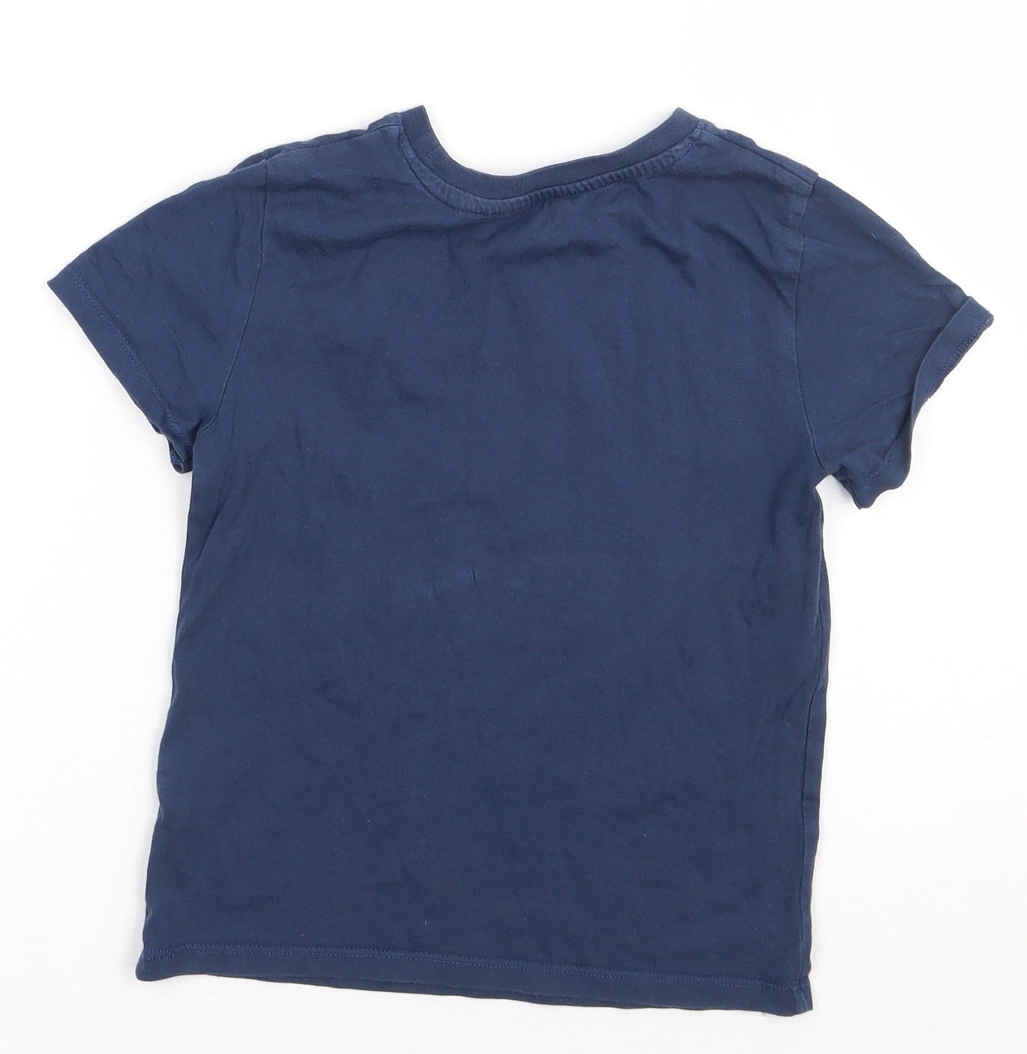 H&M Boys Blue  Cotton Basic T-Shirt Size 3-4 Years Crew Neck Pullover - lego