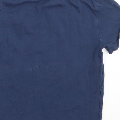 H&M Boys Blue  Cotton Basic T-Shirt Size 3-4 Years Crew Neck Pullover - lego