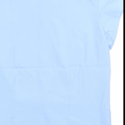 Marks and Spencer Boys Blue  Polyester Basic Button-Up Size 14 Years Collared Button - school Wear