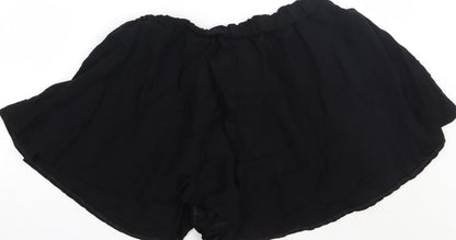 amesun Womens Black  Cotton Paperbag Shorts Size 4XL  Regular