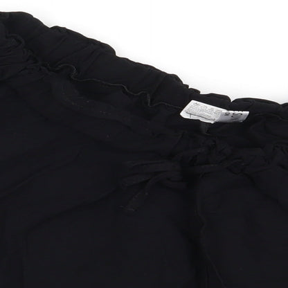 amesun Womens Black  Cotton Paperbag Shorts Size 4XL  Regular