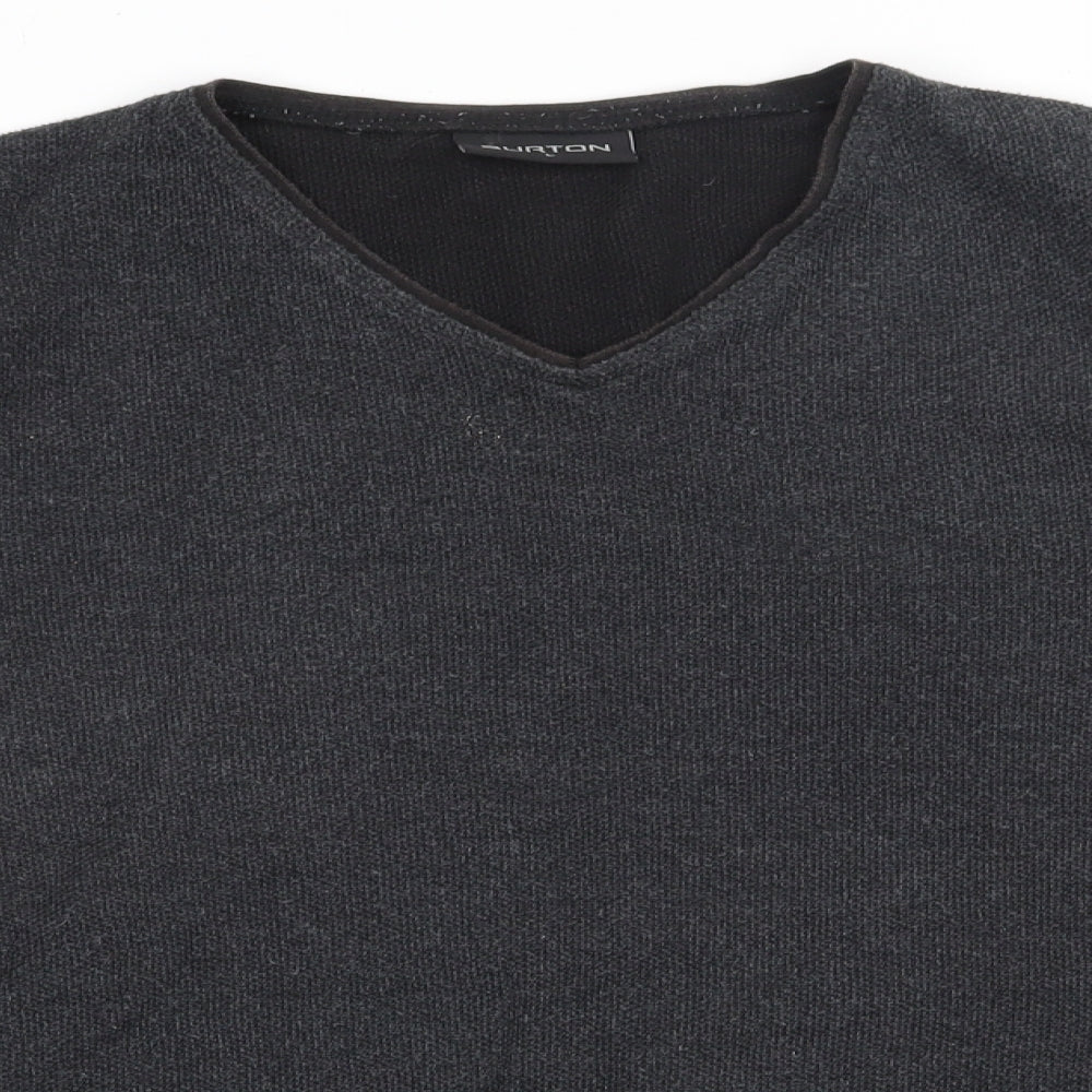 Mens UK Size L Burton Grey Pullover Sweatshirt
