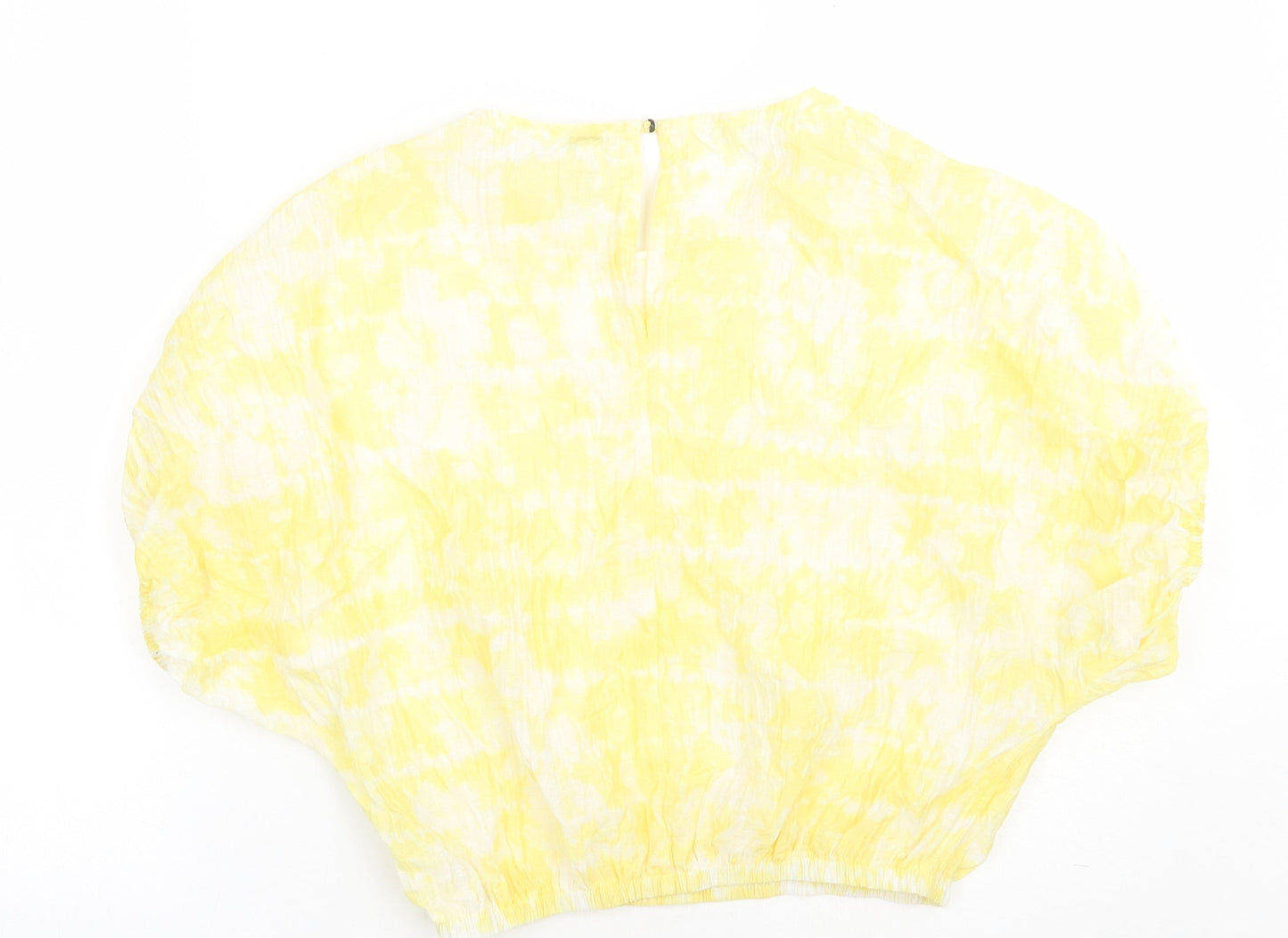 Womens UK Size 8 River Island Yellow Cropped Blouse