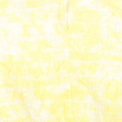 Womens UK Size 8 River Island Yellow Cropped Blouse