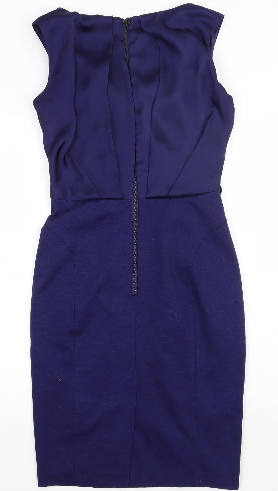 NEXT Womens Purple  Polyester A-Line  Size 6  Crew Neck Zip