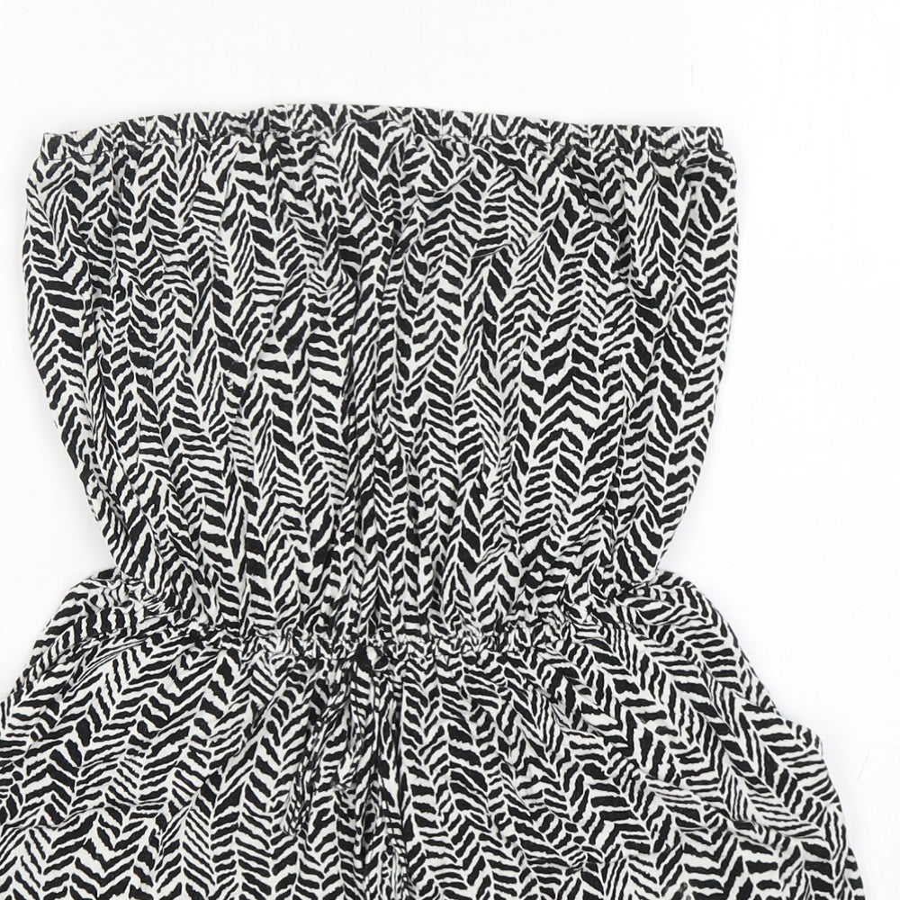 George Womens Multicoloured Animal Print Viscose Playsuit One-Piece Size XS