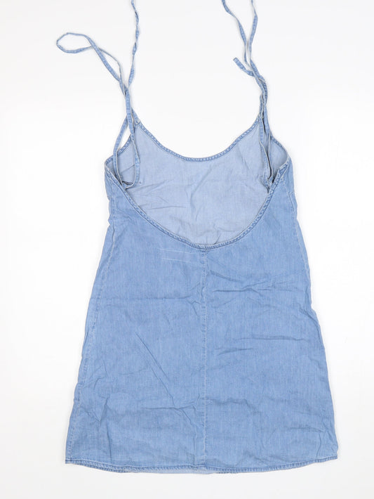 Womens UK Size 8 ASOS Blue Basic Tank