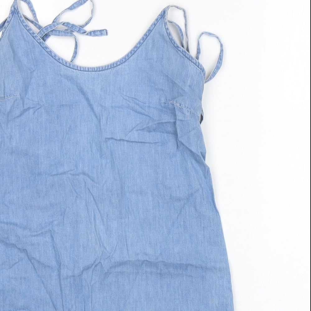 Womens UK Size 8 ASOS Blue Basic Tank