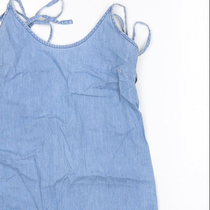 Womens UK Size 8 ASOS Blue Basic Tank