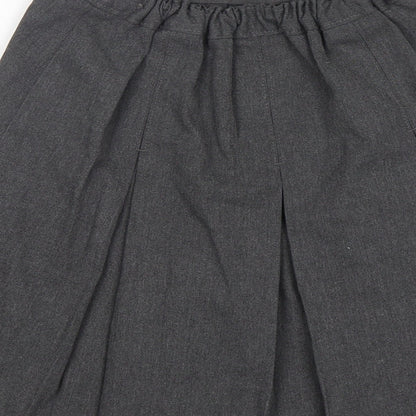 M&S Girls Grey  Polyester A-Line Skirt Size 9-10 Years  Regular