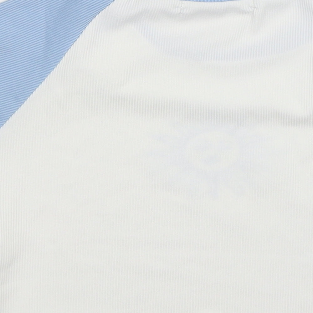 Shein  Womens Multicoloured  Polyester Cropped T-Shirt Size S Round Neck