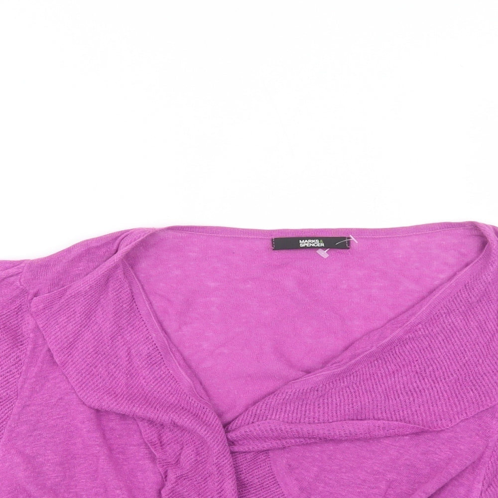Womens UK Size 18 M&S Purple Shrug Jumper