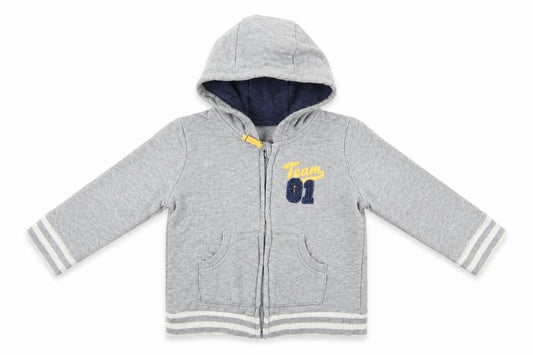 George Baby Grey  Cotton Full Zip Jumper Size 3-6 Months  Zip