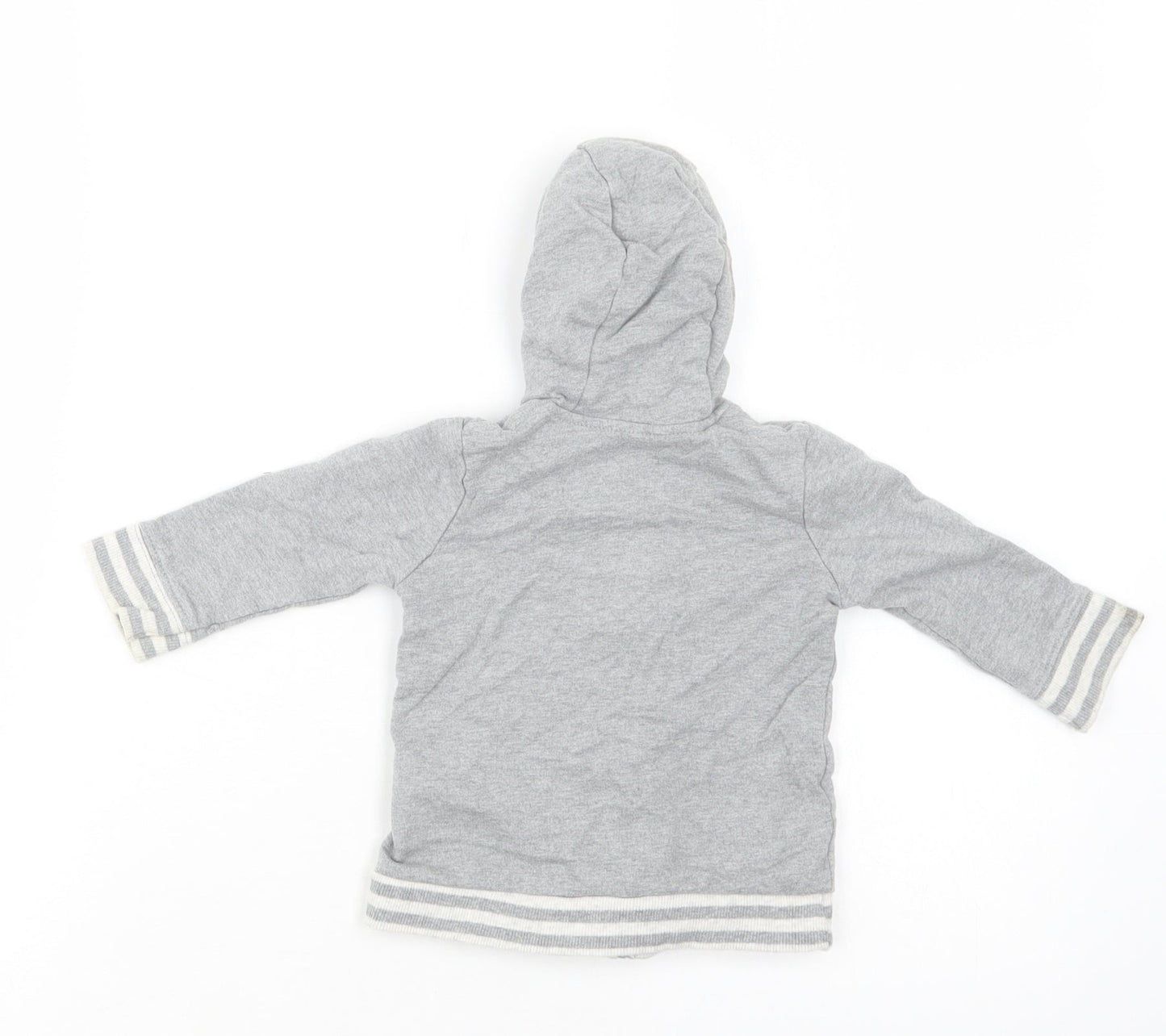 George Baby Grey  Cotton Full Zip Jumper Size 3-6 Months  Zip
