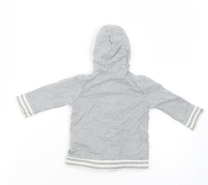 George Baby Grey  Cotton Full Zip Jumper Size 3-6 Months  Zip
