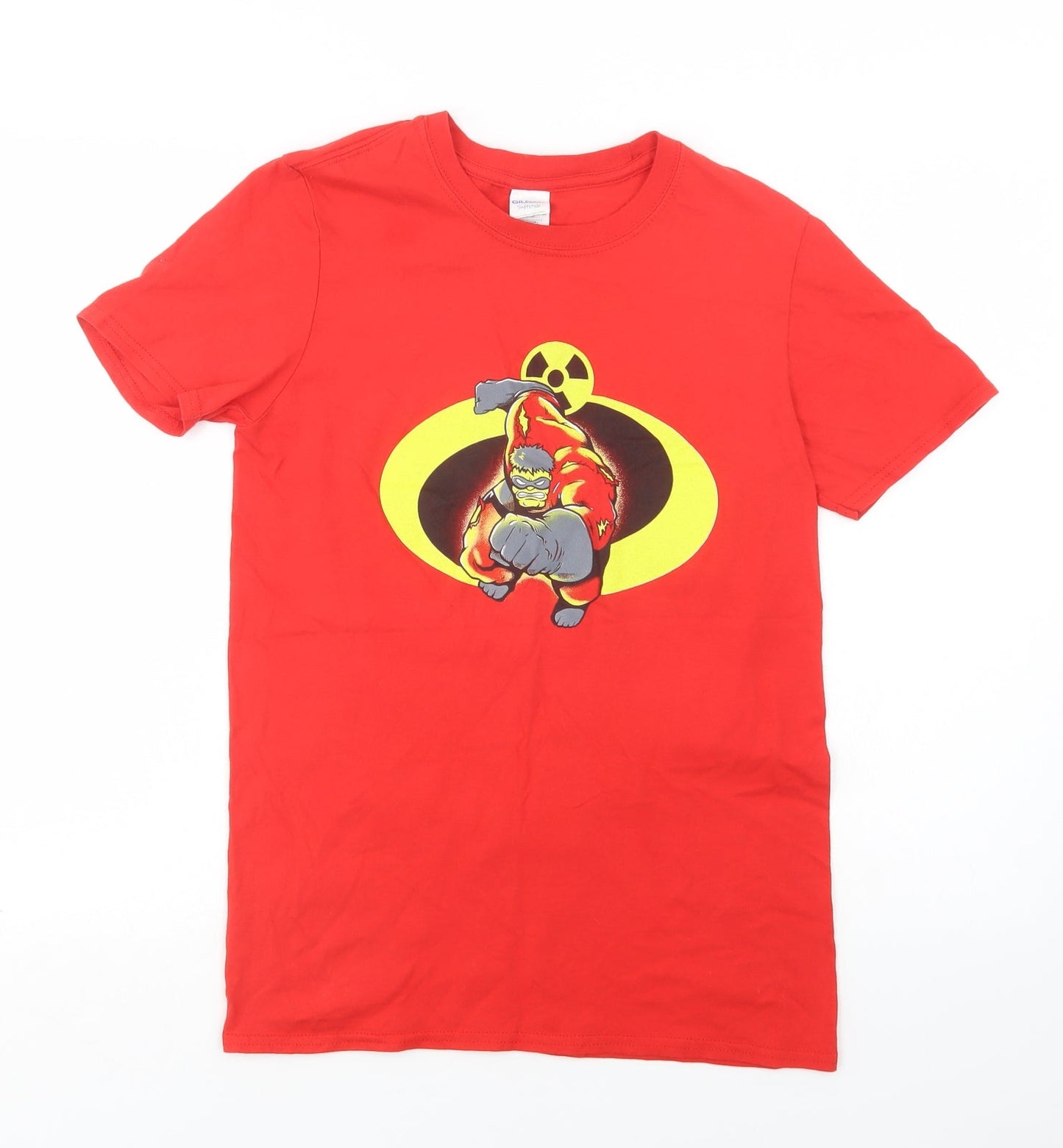 Womens UK Size S Gildan Red Basic T-Shirt