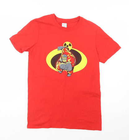 Womens UK Size S Gildan Red Basic T-Shirt