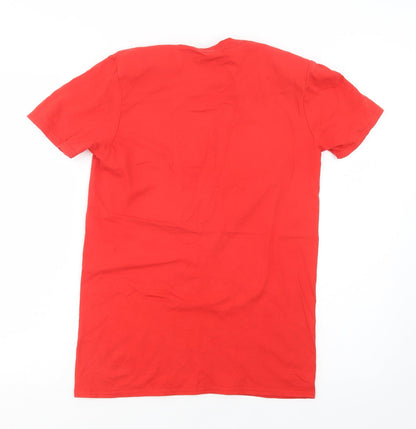 Womens UK Size S Gildan Red Basic T-Shirt