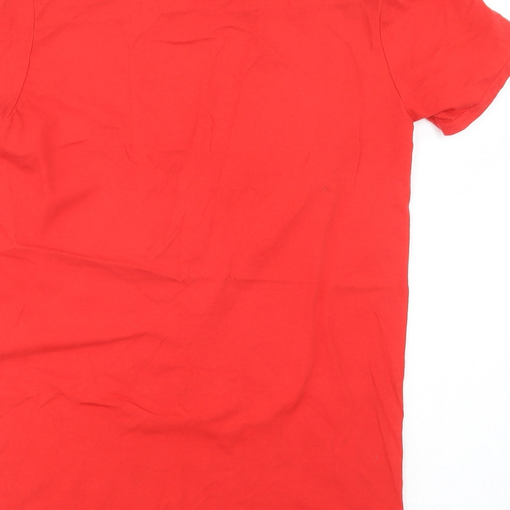 Womens UK Size S Gildan Red Basic T-Shirt