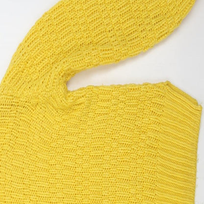 George Womens Yellow Boat Neck  Acrylic Pullover Jumper Size 8